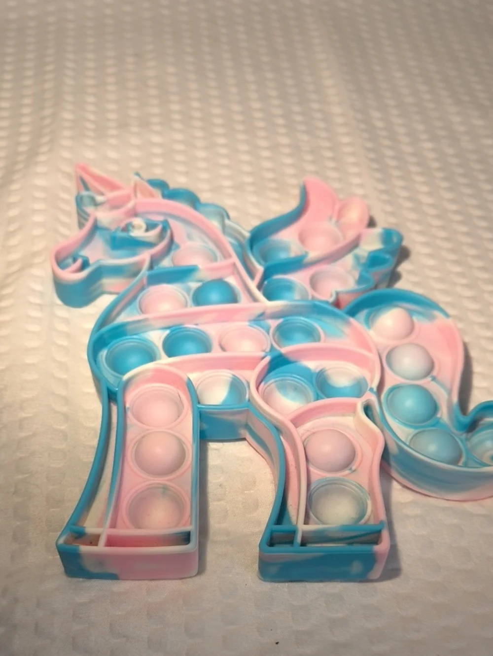 Unicorn Pop Fidget Toy - Pink & Blue Silicone Sensory Toy
